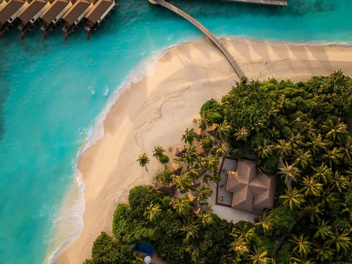 Reethi Faru shoreline, Maldives